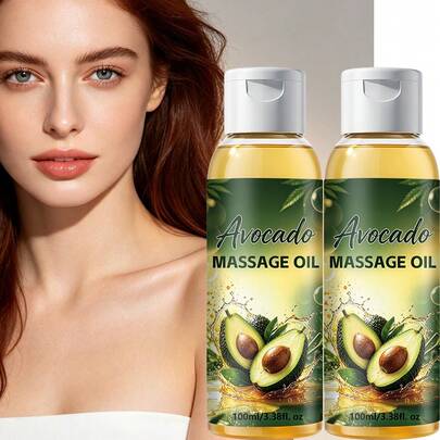 2 piezas Aceite esencial para masaje corporal, aceite para el cuidado de la piel, rico en aceite de aguacate, centella asiática y otros extractos de plantas naturales, nutritivo, hidratante, iluminador, fragancia duradera, aceite de esencia para masaje, masaje para el cuidado de la piel, deja la piel suave y radiante, adecuado para rostro y Body, unisex, adecuado para todo tipo de piel, regalo de cumpleaños, regalo de Navidad