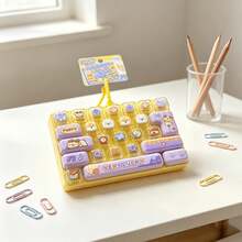 Adult Keyboard Stress Relief Fingertip Keycap Keychain, 26-In-1 Keyboard Stress Relief Button Fingertip Clicker, Fun Stress Relief, Suitable For Focus And Calm During Work Or Study, Pass Time - Multicolor - View 6