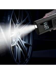 Portable Tire Inflator - 3x Fast 150 PSI Car Tire Air Compressor - Wireless Car Tire Inflator With Pressure Gauge And LED Light - Auto Shut-Off Electric Air Pump, Suitable For Cars, Motorcycles, Bicycles, Balls, Christmas Gift, Gift For Friends - A - View 6