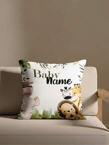 1 Stück anpassbarer personalisierter Textdruck doppelseitiger Kissenbezug, Einhorn Flamingo Kissenbezug, Muster Kissenbezug, geeignet für Feiertagsgeschenke, DIY Muster Kissenbezug, Geschenk für Familie, Freunde und dich selbst - Grün - Übersicht 10
