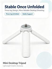 Chân đế mini để bàn, giá đỡ để bàn gấp gọn có vít 1/4", phù hợp cho máy ảnh nhỏ, đèn fill light, thiết bị vlog - Xem 4