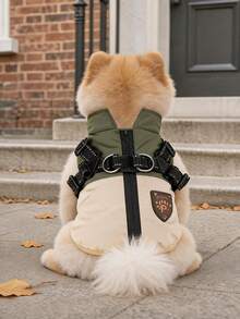 1PC Pet Clothes 2026 New Arrival Small Dog Puppy Cat Cute Pet Style Windproof Warm Colorblock Cool Claw Vest - Card Green - Multicolor - View 1