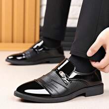 GAN AI Zapatos Oxford Hombre Suela Gruesa Elegantes para Traje, Oficina y Fiesta - Blanco y Negro - Ver 3