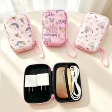 6pcs Cute Cat Paw Charger Data Cable Protection Set With Cartoon Print EVA Hard Shell Storage Bag, Laser Spiral Data Cable Anti-Break Protection Rope, Creative Girly Style Charging Head Protective Case, Portable Digital Accessories Storage Box, Compatible With Apple 18/20W Fast Charging Protection Storage, Shockproof And Anti-Drop, Highly Attractive Data Cable Protection Combination For Gift And Personal Use - Multicolor - View 11