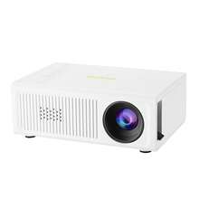 Mini Portable LED Projector 1080P, 180° Rotation, Tilt Correction, Built-In Speaker, Home Theater, Compatible With Smartphone, Tablet, PC, USB, AV, SD Card, TV Box, Only Includes PD Cable, No Plug Or Power Adapter - White - View 1