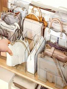 Kệ sách 4 ngăn phong cách sang trọng chịu lực 4 cái/2 cái/1 cái, không cần lắp ráp, giá lưu trữ túi trong suốt đa năng, kệ tổ chức bàn làm việc tiết kiệm không gian, thiết kế chống lật, kệ trưng bày đa năng cho gia đình và bán lẻ, phù hợp để sách, đồ dùng nhà bếp, giày, túi xách, ví, lưu trữ và trưng bày cho nhà bếp, tủ quần áo, ngăn kéo, văn phòng và thư viện trường học, cấu trúc nhựa chắc chắn, đồ dùng lưu trữ gia đình, dùng cho sự kiện Giáng sinh và khuyến mãi mùa thu - Nhiều màu - Xem 6