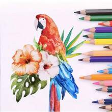 6-Piece Colored Pencil Set - Professional Art Use, Suitable For Sketching/Illustration, Featuring Vibrant Mixed Wax Core | Shock-Resistant Outer Shell With Soft Inner Lining, Ideal For Beginners, Notebooks And Craft Design - Colored Pencils - View 10