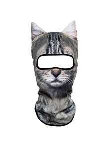 1pc Unisex Multi-Piece Balaclava Head Cover With 3D Animal Pattern, Outdoor Headscarf Face Mask, Suitable For Swimming, Hiking, Skiing And Daily Wear - Multicolor - View 13