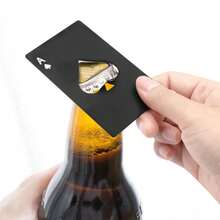 Poker Card Ace Spade A Beer Bottle Opener Stainless Steel Card-Style Beer Opener Portable Creative Pocket Bottle Opener Tool, Party Fun Opening Tool, Best Gift To Give, Most Satisfying Gift - Multicolor - View 7