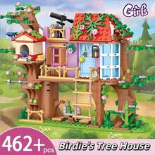 462pcs City Friends Bird Tree House Building Blocks Sets MOC Garden Swing Stairs Houses Figures Bricks Toys For Kids Gifts - Multicolor - View 1