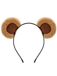1pc Cartoon Bear Ear Headband, Cute Plush Animal Headband, COS Halloween Costume Headpiece - Multicolor - View 8