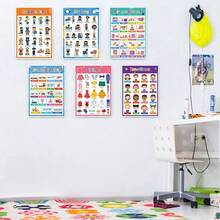 Set Poster Belajar Bahasa Inggris 10 Buah, Termasuk Kartu Kata, Cocok Untuk Anak Prasekolah, Dapat Digunakan Sebagai Dekorasi Kelas, Alat Bantu Mengajar, Hadiah, Juga Berlaku Untuk Sekolah, Siswa, Alat Tulis, Perlengkapan Belajar, Terapi Bahasa, Emosi, Bagan Angka, Dll. - Aprikot - View 11