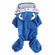 Cute Animal Shaped Pet Dog Raincoat, Hooded Waterproof Dog Clothes With Transparent Face Shield And Reflective Strips, Duck, Frog, Shark, Rabbit, Ladybug Designs, 3D Realistic Animal Shapes, Full Coverage Four-Leg Mud-Proof Design, Snap Button Easy On And Off - Multicolor - View 36