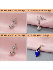 30/12pcs Silicone Anti-Loss Earring Backs,Fashion Daily Wear Secure Earring Backs Silicone Earring Backs Suitable For Heavy Earrings,Invisible Lifting - Copper Hoop Burger Earrings - View 7