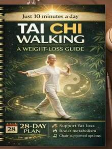 1pc 28-Day Tai Chi Walking Plan Journal, 10-Minute Daily Tai Chi Exercise Guide, Walking & Movement Practice Journal For Seniors, Fitness & Wellness - Multicolor - View 8