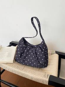 Y2K Style Sweet Polka Dot Mini Bucket Bag, Sweet Mini Bucket Bag, Casual Minimalist Small Tote Bag, Daily Shopping Shoulder Bag - Multicolor - View 5