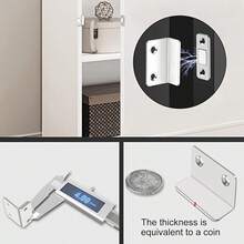 Ultra-Thin Magnetic Door Stopper, Cabinet Door Magnetic Latch, Self-Adhesive Closing Hardware, Suitable For Wardrobe, Cabinet, Drawer, Cabinet Magnet Replacement Part, Cabinet Door Reinforcement Accessory - Multiple Styles - View 2