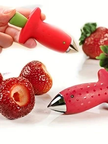 1pc Strawberry Huller - Multi-Functional Stainless Steel Strawberry Stem Remover, Pineapple Eye Remover, Fruit And Vegetable Stem Remover, Easy To Operate And Labor-Saving, Quickly Removes Strawberry Stems, Easily Process Ingredients, Practical Kitchen Tool. - Seed Remover - View 7