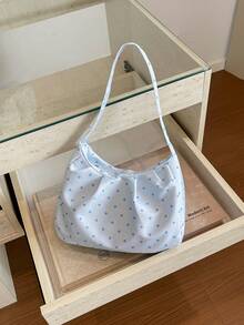 Y2K Style Sweet Polka Dot Mini Bucket Bag, Sweet Mini Bucket Bag, Casual Minimalist Small Tote Bag, Daily Shopping Shoulder Bag - Multicolor - View 10