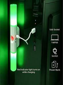 DIY Modular RGB Motion Sensor Wall Light, Rechargeable Multi-Color Changing LED Light Strip, No Drilling No Wiring Human Body Sensor Night Light, With Emergency Lighting Function, Suitable For Bedroom, Gaming Room, Hallway, Stairs, Wardrobe, Cabinet Decoration - White - View 7