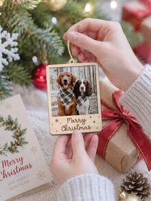 Custom Photo Frame Hanging Ornament, Personalized Photo Christmas Decoration, 2026 Wedding Anniversary Decor, Family Photo Frame Ornament, Christmas Tree Decoration, Christmas Gift - Multicolor - View 7