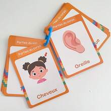 Lachilly 6 Sets Children's French Vocabulary Flashcards, 228 Words, Preschool Educational Toy, Montessori Language Learning Cards, Classroom Resource - Set-002 6 Themes French Card Set - View 11