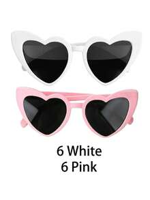 2/12/24pcs Heart-Shaped Frame Glasses, Suitable For Fashion Theme Concerts, Weddings And Store Celebration Guest Favors, Perfect For Party And Performance Looks - Eyeglasses Set - View 21