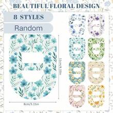 1 Set - 2/8/16 Pieces Adhesive Patches For Omnipod 5 CGM, Floral Waterproof Sweat-Resistant Adhesive Tape Stickers, Diabetes Sensor Protective Covers, Flexible Breathable Pre-Cut Patches - View 8