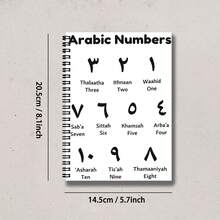 Arabic Numerals Learning Spiral Notebook - 1-10 Number Teaching Chart Printed Coil Bound Notebook, A5 Language Learning Style Notepad, Suitable As Stationery Gift - A5 - View 2