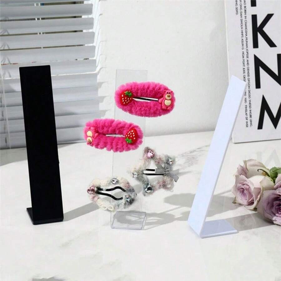 Acrylic White Black Transparent Hair Clip Display Stand Premium Hair Clip Storage Organizer Jewelry Rack Hair Accessory Holder - Multicolor - View 1