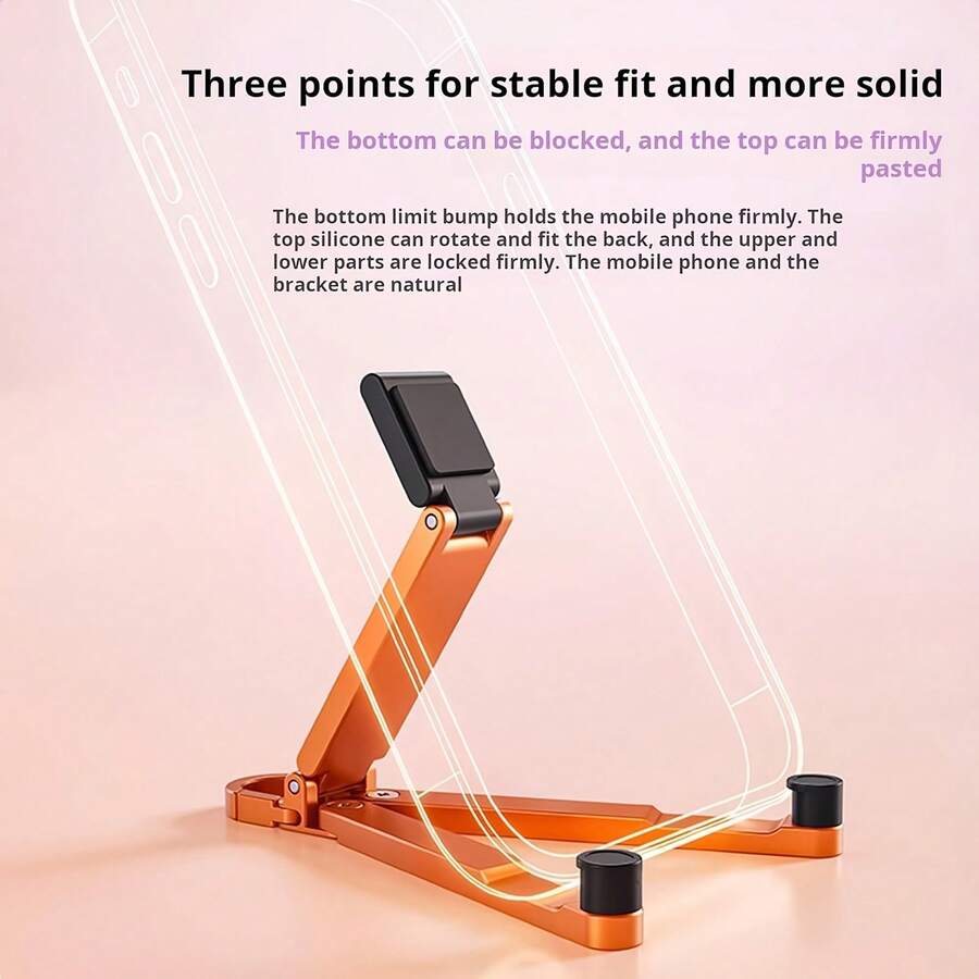 2pcs Foldable Mini Keychain Phone Stand, Spring Hook Portable Travel Phone Holder, Compatible With IPhone And All Smartphones Under 8 Inches (Plastic Material)