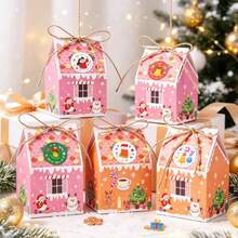 24 Pcs Christmas Empty Advent Calendar 24 Days House Shape Countdown Gift Boxes Christmas Cardboard Number Boxes With 24 Pcs Stickers For Xmas Holiday Party Decor - Multicolor - View 2
