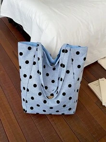 新款女款大容量休閒通勤單肩包，輕量極簡手提包，時尚百搭托特包 - 彩色 - 查看 8