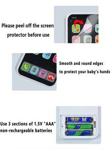 1pc Children Realistic Imitation Smart Phone Toy, Music Early Education Phone Model Sound & Light Story Machine, Gift For Children - Multicolor - View 13