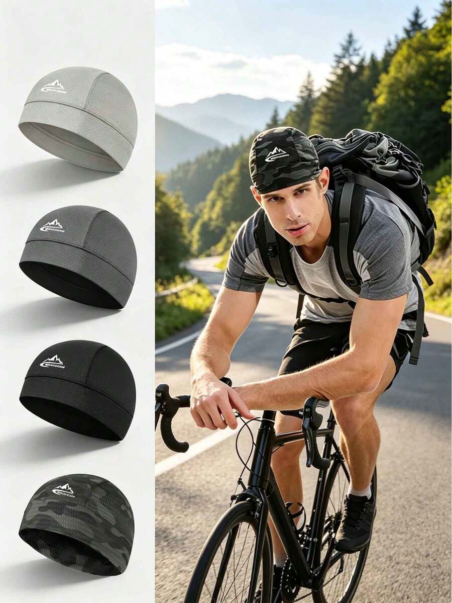 1pc Or Multi-Pack Unisex Fashion Thin Bicycle Cap, Cycling Hat, Baseball Cap, Hiking Hat, Travel Hat, Ski Hat. With Sun Protection Function, Made Of Silk Material, Suitable For Outdoor Sports, Breathable, Waterproof And Durable. Multi-Functional Sun Hat, Multi-Purpose Sun Protection Hat. Perfect For Halloween And Christmas Use. - Cycling Cap - View 1
