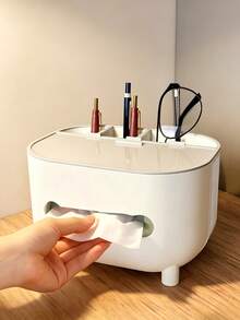 Light Luxury Multifunctional Tissue Box Remote Control Storage Organizer Box Suitable For Home Living Room Bedroom Desktop - Multicolor - View 5