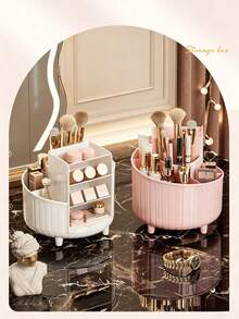 Tempat Kuas Makeup Putar, Tempat Pena, Ember Penyimpanan, Organizer Kosmetik Meja, Kotak Penyimpanan Alat Tulis Kantor - MultiWarna - View 6