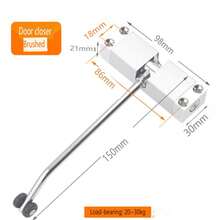 1 Pack, Home Use Automatic Door Closer, Adjustable Buffer Force, Suitable For Light Doors - Square Silver - View 5