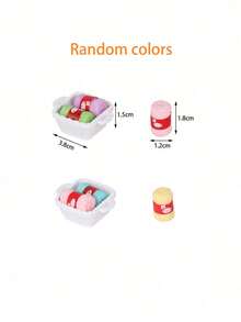 1 Set 3.8cm Dollhouse Miniature Luxury Mini Yarn, Adult Women's Collectible, Suitable For Miniature Handmade Scene Filling, Themed Collection Storage, Desktop Gentle Atmosphere Decoration, Fabric Style Still Life Photography Backdrop, Multi-Functional Mini Sewing Yarn Storage Basket Display Set; Handmade Creative Collection Store Window Art Display, Gentle Style Niche Birthday Gift - Multicolor - View 5