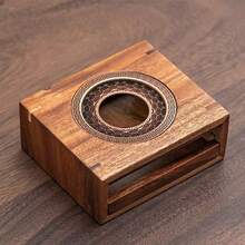 1 buah Dudukan Penghangat Teko Kayu dengan Tempat Lilin/Cahaya Teh - Alas Pemanas Teko Portabel, Aksesori Penghangat Tanpa Listrik, Cocok untuk Menyeduh Teh di Meja, Perlengkapan Penting untuk Kembali ke Sekolah - MultiWarna - View 9
