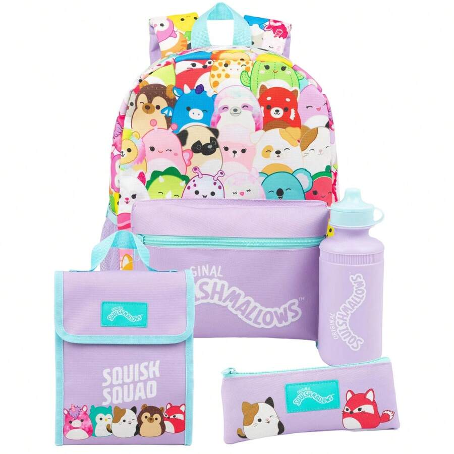 Squishmallows Logo Backpack Set - Purple - View 1