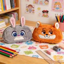 Disney 1PC Zootopia Large Pencil Cases Ideal For Office Use - Adorable Zootopia Design With Zippered Pocket, Perfect Desk Organizer - Multicolor - View 1