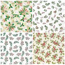 20 Pcs 13 * 13 Inch 4 Christmas Berry Holly Print Combination Disposable Napkins, 5pcs Per Pattern, Suitable For Christmas Parties, Winter Banquets, Table Decorations, Restaurants, Outdoor Picnics, And Holiday Party Decorations - View 12