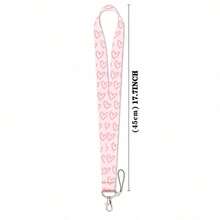 1pc Heart Lanyard Key Lanyard ID Badge Lanyard Gym Phone Lanyard USB ID Lanyard DIY Lanyard Rope Lanyard Suitable For Office Back To School - Multi-color - View 2
