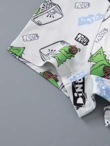 4 piezas/Paquete Calzoncillos tipo bóxer cómodos y suaves con estampado de dibujos animados para niños pequeños - Multicolor - Ver 5
