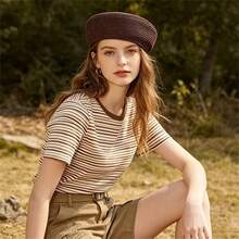 1pc Straw Beret Hat / Lightweight & Comfortable / Multiple Colors Available / Suitable For All Seasons And Outdoor Travel - How Much - View 5