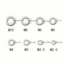 180-Piece Hardware Washer Classification Tool Kit - Durable Polished Surface, Sizes M2-M10, Suitable For Home Decor And Kitchen Maintenance, Includes Storage Box, Perfectly Meets Industrial Repairs And Daily Needs, Door Hinge Washer Set - A - View 5