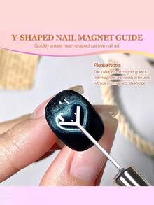 Cat Eye Magnets, 1/8pcs Cat Eye Magnets With Scissors & Heart & Rabbit Shaped Magnetic Tools | Cat Eye Gel Nail Polish DIY French Effect Magnetic Guide, For Nail Art Design, Autumn/Winter Nail Supplies, Gel Nail Polish Magnets - Multicolor - View 7