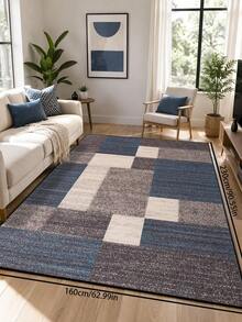 1pc Geometric Modern Living Room Area Rug, Black White Grey Printed Polyester Fiber Rectangular Easy Care Washable Home Rug, Suitable For Living Room, Hallway, Bedside, Sitting Room, Bedroom, Office, Kitchen, Farmhouse Home Decor - Multicolor - View 32