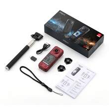 Kamera Aksi Panorama 4K Ultra HD, Sudut Pandang Lebar 200°, Lensa Ganda Depan dan Belakang yang Dapat Diganti, Layar 2.0 Inci, Baterai 1500mAh dengan Perekaman 4 Jam, Dapat Digunakan Sebagai Webcam PC. Set Lengkap Termasuk Kartu Memori 32GB, Ringkas dan Tahan Lama - View 15